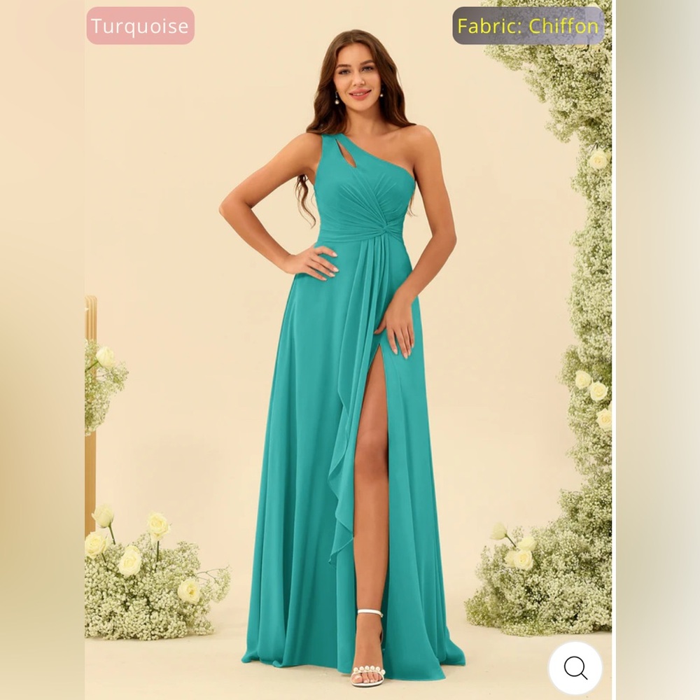 NWT LAVETIR Formal long dress with slit tiffany blue color!